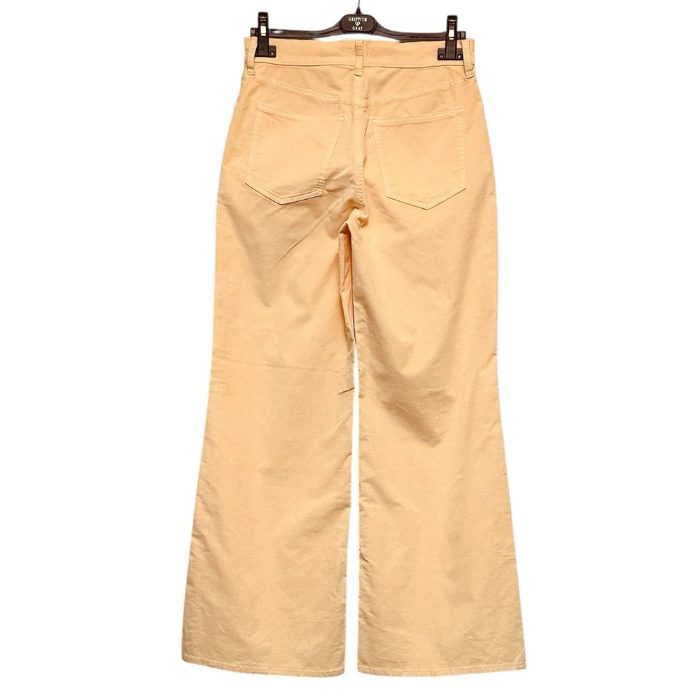 New J. Crew Wide-leg trouser in washed velvet Peche‎ Claire Pastel Peach Size 28 - Picture 5 of 6